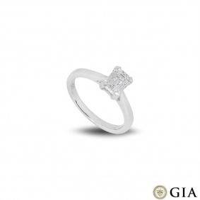 Platinum Emerald Cut Diamond Ring 1.32ct D/SI1 Platinum Emerald Cut Diamond Ring 1.32ct D/SI1